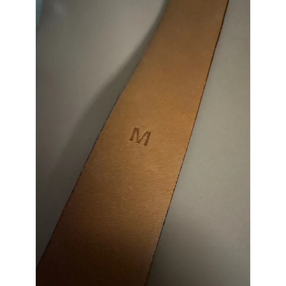 Ralph Lauren Alligator Belt Womens M Brown Italian Leather Exotic Skin Vintage